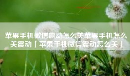 苹果手机微信震动怎么关苹果手机怎么关震动「苹果手机微信震动怎么关」