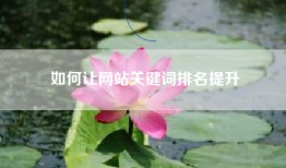 如何让网站关键词排名提升