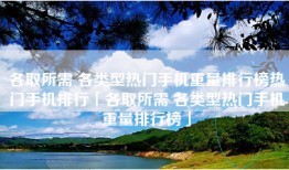 各取所需 各类型热门手机重量排行榜热门手机排行「各取所需 各类型热门手机重量排行榜」