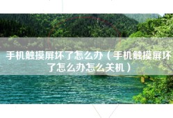 手机触摸屏坏了怎么办（手机触摸屏坏了怎么办怎么关机）