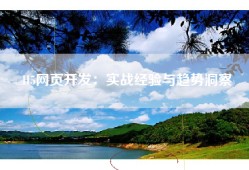 H5网页开发：实战经验与趋势洞察