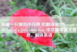 你是一只爱的小白熊 的翻译是：You are the love of a little white bear 中文翻译英文意思，翻译英语