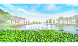 手机音乐软件哪个好用（手机音乐软件排行榜前十名）
