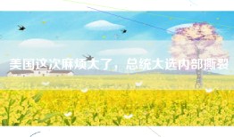 美国这次麻烦大了，总统大选内部撕裂