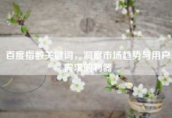 百度指数关键词，洞察市场趋势与用户需求的利器