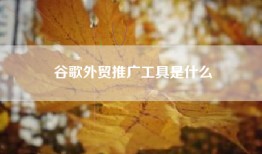 谷歌外贸推广工具是什么
