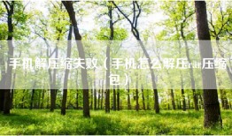 手机解压缩失败（手机怎么解压rar压缩包）