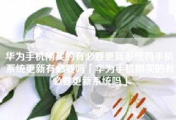 华为手机刚买的有必要更新系统吗手机系统更新有必要吗「华为手机刚买的有必要更新系统吗」