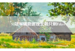 S3冠军辅助退役王朝只剩Faker