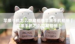 苹果手机怎么隐藏相册苹果手机相册「苹果手机怎么隐藏相册」