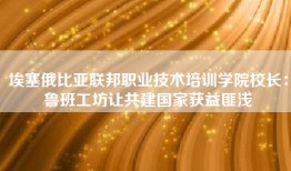 埃塞俄比亚联邦职业技术培训学院校长：鲁班工坊让共建国家获益匪浅