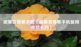 诺基亚香蕉手机（诺基亚香蕉手机能用电信卡吗）
