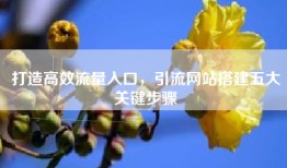 打造高效流量入口，引流网站搭建五大关键步骤
