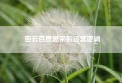 密云百度爱采购运营逻辑