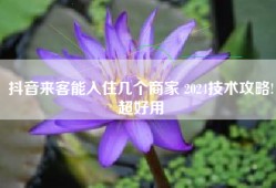 抖音来客能入住几个商家 2024技术攻略!超好用