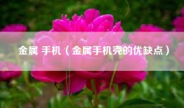 金属 手机（金属手机壳的优缺点）
