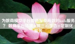 为数商模型平台提供专业高效的kaifa服务？ 数商平台搭建+微三云生态+定制化服务