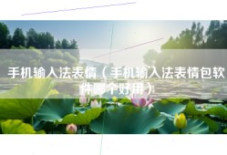 手机输入法表情（手机输入法表情包软件哪个好用）