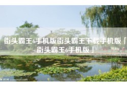 街头霸王6手机版街头霸王下载手机版「街头霸王6手机版」