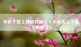 手机下载工具软件排行（手机常见下载工具软件）
