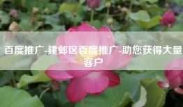 百度推广-建邺区百度推广-助您获得大量客户