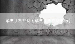 苹果手机控制（苹果手机控制电脑）