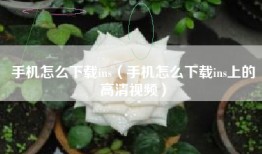 手机怎么下载ins（手机怎么下载ins上的高清视频）
