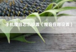 手机魔音怎么设置（魔音在哪设置）