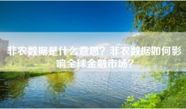 非农数据是什么意思？非农数据如何影响全球金融市场？