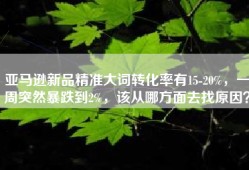 亚马逊新品精准大词转化率有15-20%，一周突然暴跌到2%，该从哪方面去找原因？