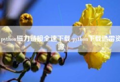python磁力链接全速下载 python下载迅雷资源
