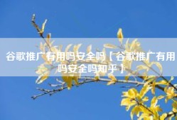 谷歌推广有用吗安全吗【谷歌推广有用吗安全吗知乎】
