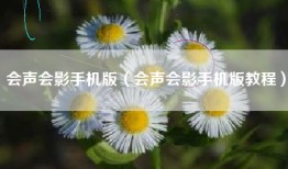 会声会影手机版（会声会影手机版教程）