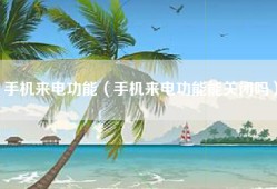 手机来电功能（手机来电功能能关闭吗）