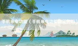 手机来电功能（手机来电功能能关闭吗）
