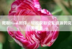 爬取Discuz附件，轻松获取论坛资源的完美利器