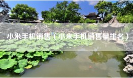 小米手机销售（小米手机销售量排名）
