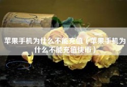 苹果手机为什么不能充值（苹果手机为什么不能充值快币）