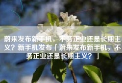 蔚来发布新手机，不务正业还是长期主义？新手机发布「蔚来发布新手机，不务正业还是长期主义？」