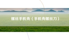 螺丝手机壳（手机壳螺丝刀）