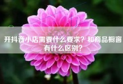 开抖音小店需要什么要求？和商品橱窗有什么区别？