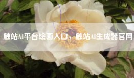 触站AI平台绘画入口，触站AI生成器官网