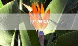 JAVA 第18天