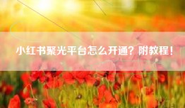 小红书聚光平台怎么开通？附教程！