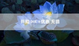 折扣 DOU+优惠 充值