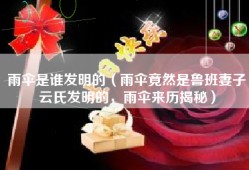 雨伞是谁发明的（雨伞竟然是鲁班妻子云氏发明的，雨伞来历揭秘）