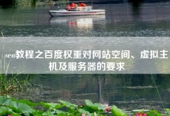 seo教程之百度权重对网站空间、虚拟主机及服务器的要求