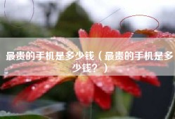 最贵的手机是多少钱（最贵的手机是多少钱？）