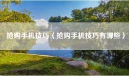 抢购手机技巧（抢购手机技巧有哪些）