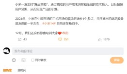 卢伟冰：小米 2024 年在中国市场的手机市场份额稳定增长 1 个多点，本月“还会有惊喜”